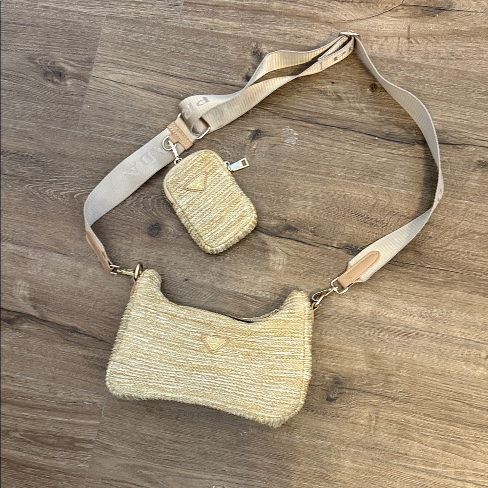 Elegant Beige Crossbody Bag Set